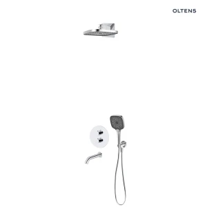 Oltens Katla zestaw bateria wannowo-prysznicowa podtynkowa z deszczownicą Vann (S) i słuchawką 3 funkcyjną Havis EasyClick (S) chrom 36066100
