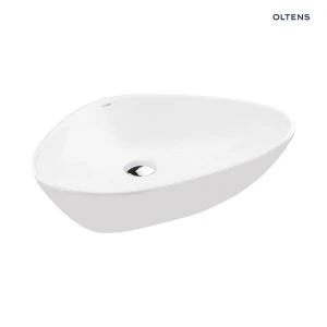 Oltens Vala umywalka 59x39 cm nablatowa owalna biała 40325000