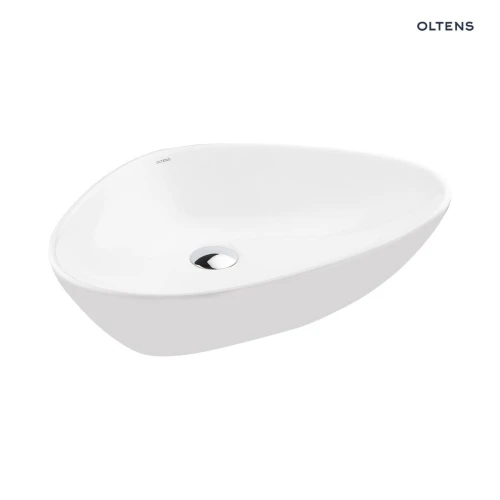 Oltens Vala umywalka 59x39 cm nablatowa owalna biała 40325000