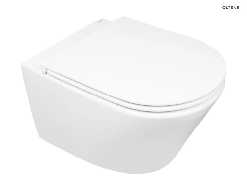 Oltens Jog Stille miska WC wisząca PureRim biały połysk 42028000