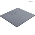 Oltens Bergytan brodzik 80x80 cm kwadratowy RockSurface szary beton 17100700