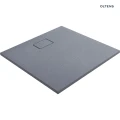 Oltens Bergytan brodzik 90x90 cm kwadratowy RockSurface szary beton 17101700