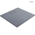 Oltens Bergytan brodzik 100x100 cm kwadratowy RockSurface szary beton 17102700