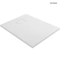 Oltens Bergytan brodzik 100x80 cm prostokątny RockSurface biały 15100000