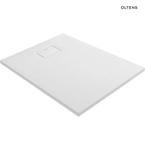 Oltens Bergytan brodzik 100x80 cm prostokątny RockSurface biały 15100000