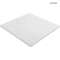 Oltens Bergytan brodzik 100x90 cm prostokątny RockSurface biały 15101000