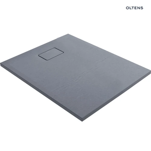 Oltens Bergytan brodzik 100x80 cm prostokątny RockSurface szary beton 15100700