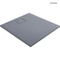 Oltens Bergytan brodzik 100x90 cm prostokątny RockSurface szary beton 15101700