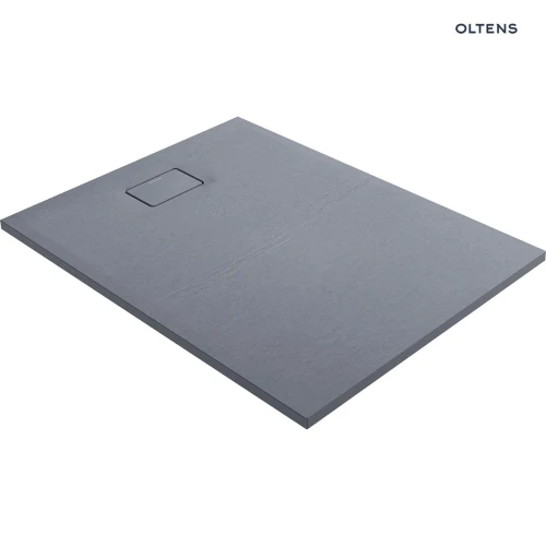 Oltens Bergytan brodzik 120x90 cm prostokątny RockSurface szary beton 15104700