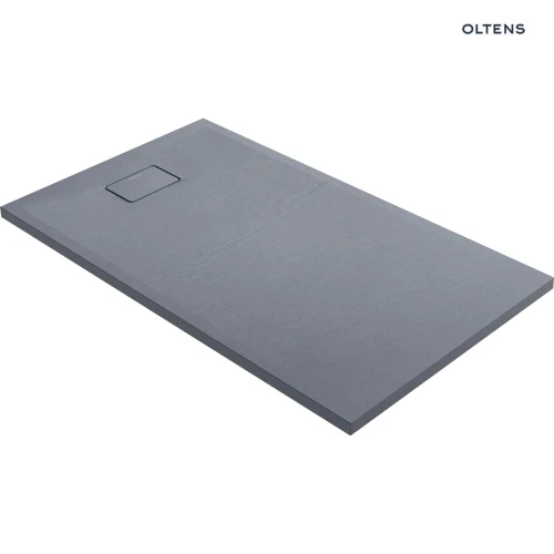 Oltens Bergytan brodzik 140x80 cm prostokątny RockSurface szary beton 15106700