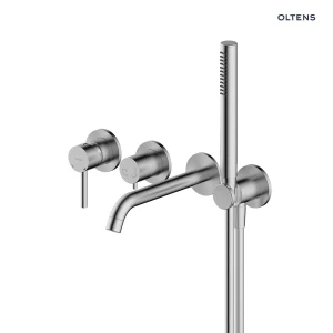 Oltens Molle bateria wannowo-prysznicowa podtynkowa 4-otworowa nikiel 34105910
