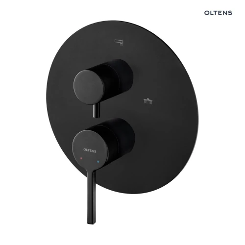 Oltens Rann bateria wannowo-prysznicowa podtynkowa czarny mat 34111300