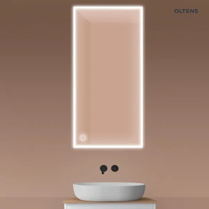 Oltens Nordlis lustro 60x120 cm prostokątne z oświetleniem z przodu lustra z matą grzewczą 64107000