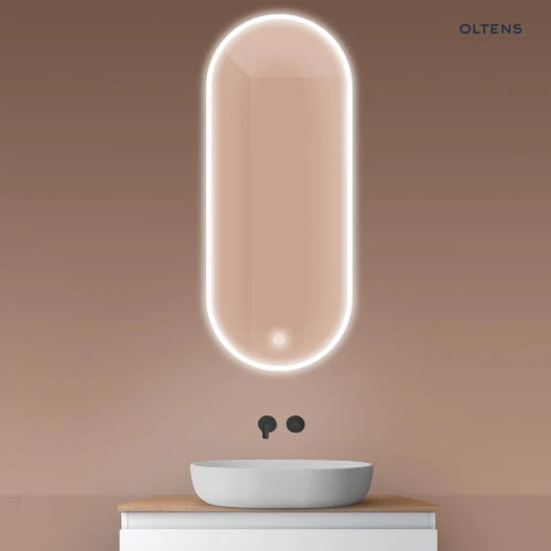 Oltens Nordlis lustro 50x120 cm owalne z oświetleniem z przodu z matą grzewczą 64104000