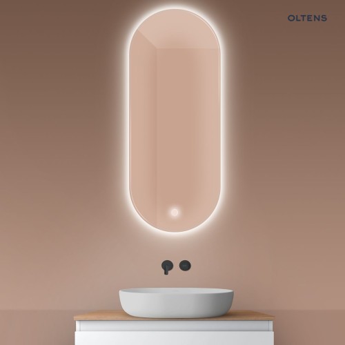 Oltens Nordlis lustro 50x120 cm owalne z oświetleniem od tyłu z matą grzewczą 64114000