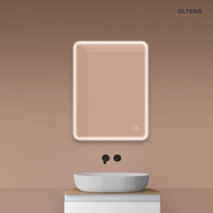 Oltens Nordlis lustro 60x80 cm  prostokątne z oświetleniem z przodu z matą grzewczą 64116000