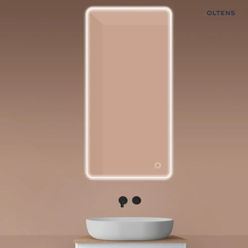 Oltens Nordlis lustro 60x120 cm prostokątne z oświetleniem z przodu z matą grzewczą 64118000