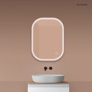 Oltens Nordlis lustro 60x80 cm prostokątne z oświetleniem z przodu z matą grzewczą 64123000