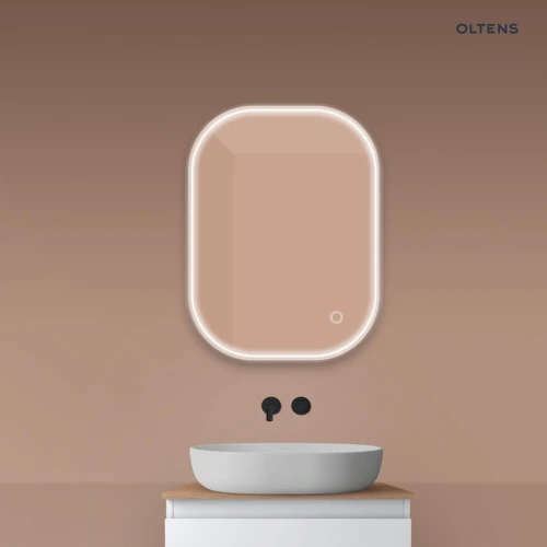 Oltens Nordlis lustro 60x80 cm prostokątne z oświetleniem z przodu z matą grzewczą 64123000