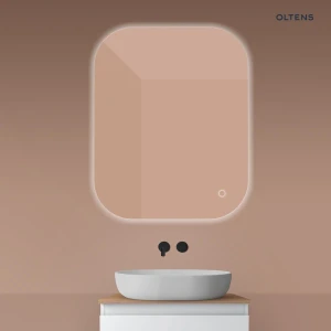 Oltens Nordlis lustro 80x100 cm prostokątne z oświetleniem od tyłu z matą grzewczą 64127000