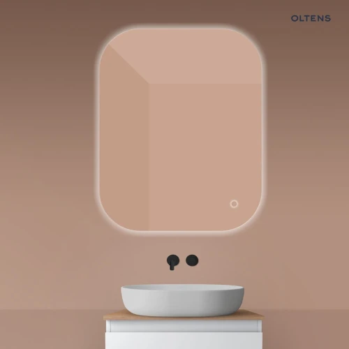 Oltens Nordlis lustro 80x100 cm prostokątne z oświetleniem od tyłu z matą grzewczą 64127000