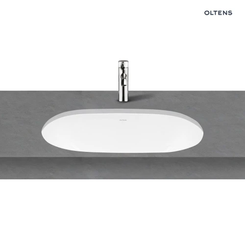 Oltens Gapa umywalka 56x41 cm podblatowa z powłoką SmartClean owalna biała 40604000