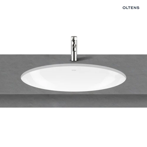 Oltens Gapa umywalka 61x41 cm podblatowa z powłoką Smart Clean owalna biała 40605000