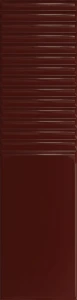 Tubądzin Groove burgundy 2 gloss STR 29,8x7,8x1 Gat.1 Płytka ścienna