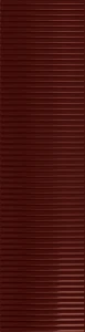 Tubądzin Groove burgundy 1 gloss STR 29,8x7,8x1 Gat. Płytka ścienna