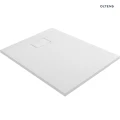 Oltens Bergytan brodzik 100x80 cm prostokątny RockSurface biały 15100000