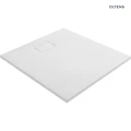 Oltens Bergytan brodzik 100x90 cm prostokątny RockSurface biały 15101000