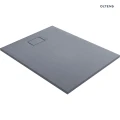 Oltens Bergytan brodzik 120x90 cm prostokątny RockSurface szary beton 15104700