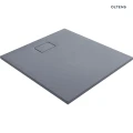 Oltens Bergytan brodzik 100x90 cm prostokątny RockSurface szary beton 15101700