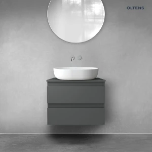 Oltens Vernal szafka 60 cm podumywalkowa wisząca z blatem grafit mat 60003400