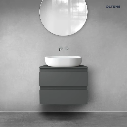 Oltens Vernal szafka 60 cm podumywalkowa wisząca z blatem grafit mat 60003400