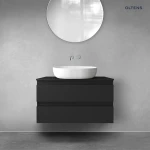 Oltens Vernal szafka 80 cm podumywalkowa wisząca czarny mat 60001300