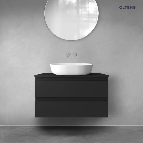 Oltens Vernal szafka 80 cm podumywalkowa wisząca czarny mat 60001300