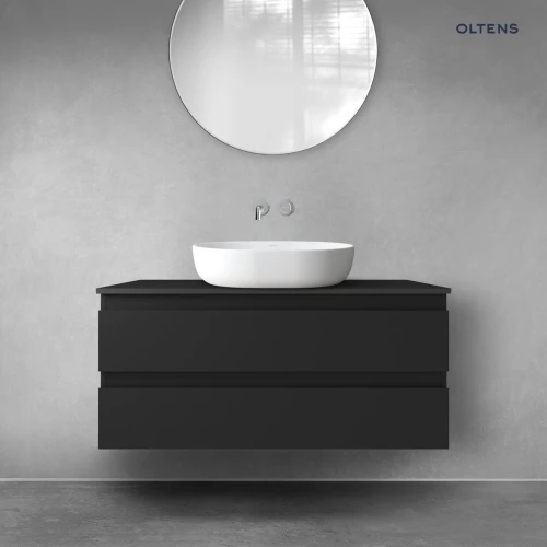 Oltens Vernal szafka 100 cm podumywalkowa wisząca czarny mat 60002300
