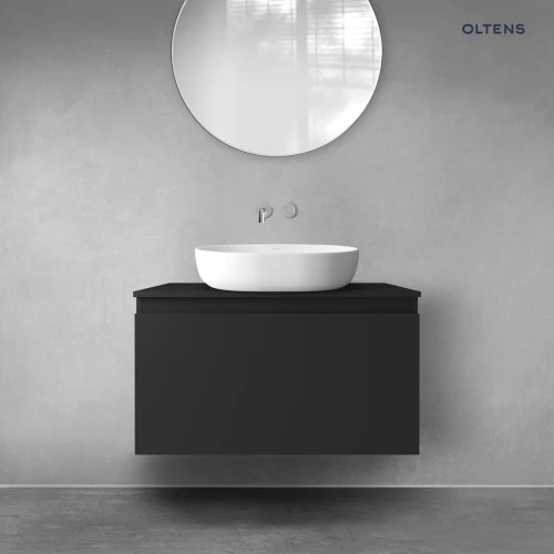 Oltens Vernal szafka 80 cm podumywalkowa wisząca czarny mat 60014300