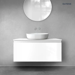 Oltens Vernal szafka 100 cm podumywalkowa wisząca biały połysk 60015000