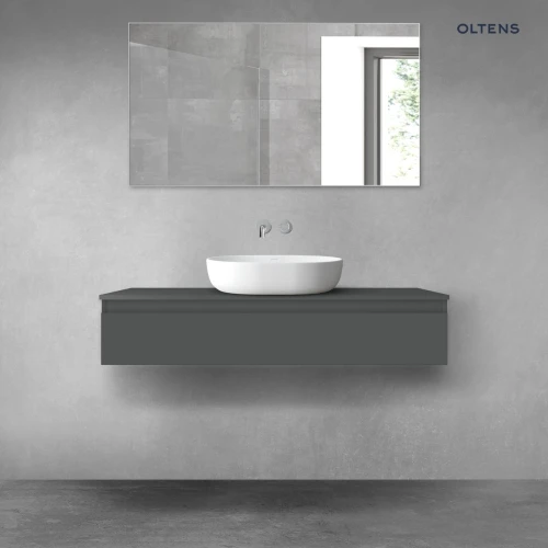 Oltens Vernal szafka 120 cm podumywalkowa wisząca z blatem grafit mat 68128400