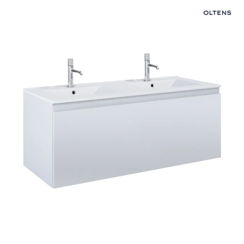 Oltens Vernal umywalka z szafką 120 cm biały połysk/szary mat 68034700