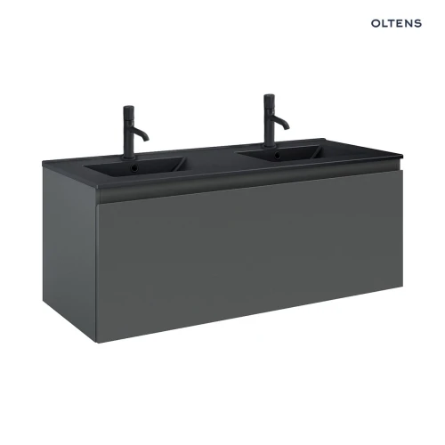 Oltens Vernal umywalka z szafką 120 cm czarny mat/grafit mat 68035400