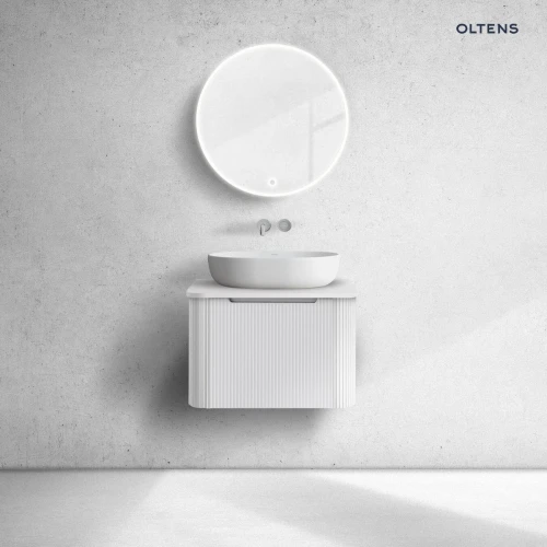 Oltens Hamnes szafka 60 cm podumywalkowa wisząca z blatem biały mat 68665000