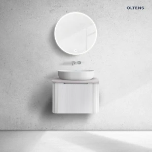 Oltens Hamnes szafka 60 cm podumywalkowa wisząca z blatem biały mat/kaszmir 68667000