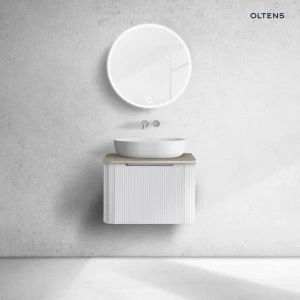 Oltens Hamnes szafka 60 cm podumywalkowa wisząca z blatem biały mat/dąb 68668000