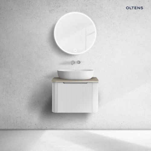 Oltens Hamnes szafka 60 cm podumywalkowa wisząca z blatem biały mat/dąb 68668000