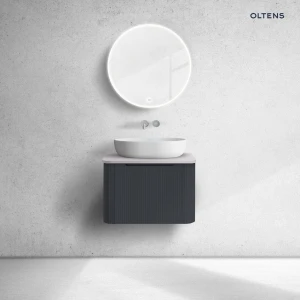 Oltens Hamnes szafka 60 cm podumywalkowa wisząca z blatem czarny mat/kaszmir 68667300