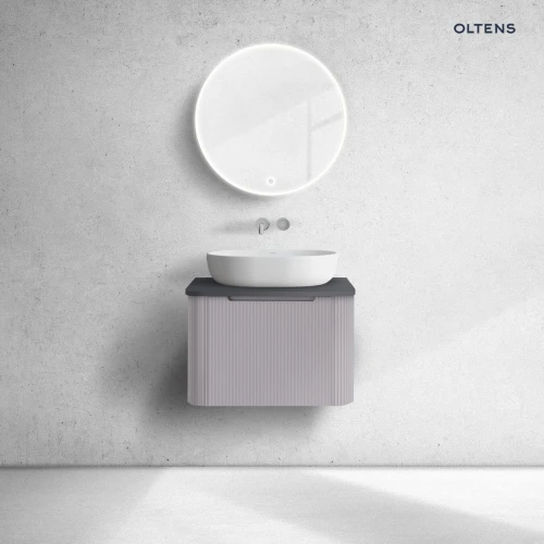 Oltens Hamnes szafka 60 cm podumywalkowa wisząca z blatem kaszmir/czarny mat 68667900