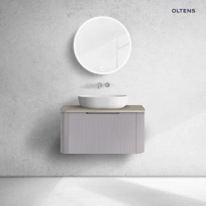 Oltens Hamnes szafka 80 cm podumywalkowa wisząca z blatem kaszmir/dąb 68672900